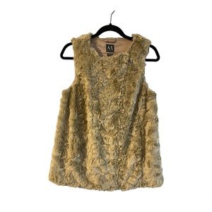 Armani AX Faux Fur Vest in Light Brown